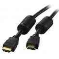 CORDON HDMI-1.4, 5 M AVEC NOYEAUX DE FERRITE, NOIR