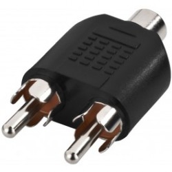 Adaptateur 2 Audio Stéréo RCA Mâle vers Prise Mini-jack 3.5mm Femelle