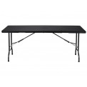 TABLE PLIANTE - IMITATION ROTIN - 180 x 75 x 74 cm