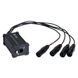 Boîtier adaptateur RJ45 / XLR3M pour signal audio ou DMX  