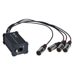 Boîtier adaptateur RJ45 / XLR3M pour signal audio ou DMX  