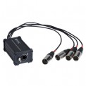 Boîtier adaptateur RJ45 / XLR3M pour signal audio ou DMX  