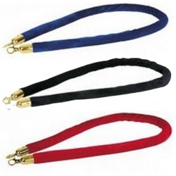 CORDE DE VELOURS - ATTACHE OR 1.50M POUR POTELET GESTION DE FOULE