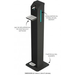 Borne mécanique de distribution de gel hydroalcolique