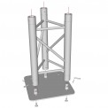 Embase pour structure triangulaire 290mm - Avec manchons